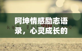 阿坤情感勵志語錄,心靈成長的智慧箴言