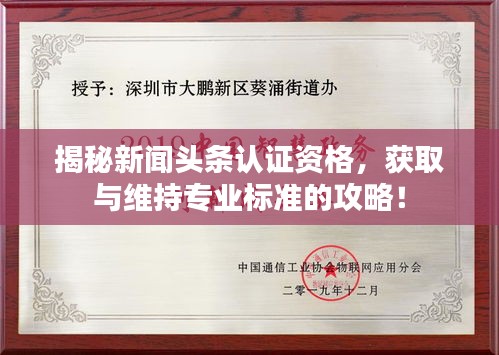 揭秘新聞頭條認證資格,獲取與維持專業標準的攻略!