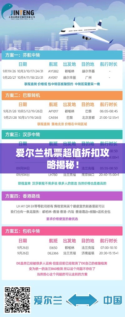 愛爾蘭機票超值折扣攻略揭秘!