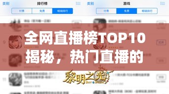全網直播榜TOP10揭秘,熱門直播的魅力與背后秘密