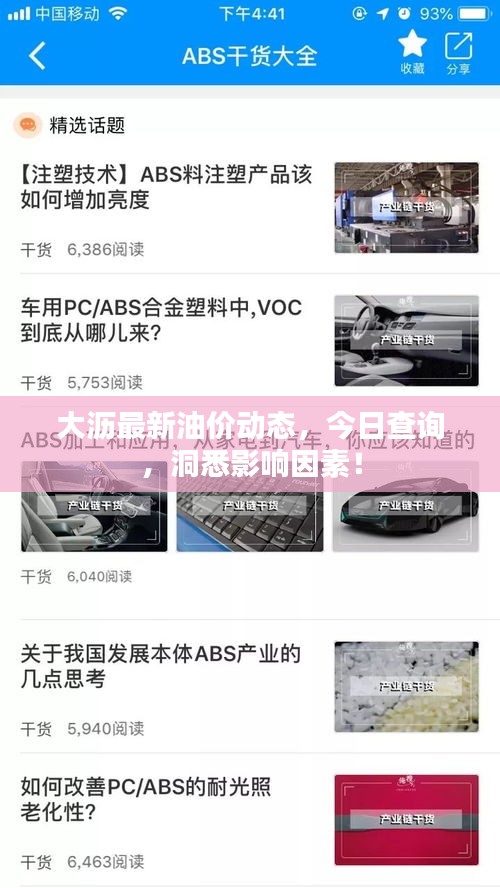 大瀝最新油價動態(tài),今日查詢,洞悉影響因素!