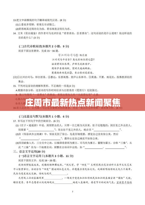莊周市最新熱點新聞聚焦