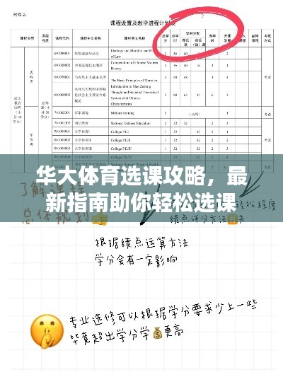 華大體育選課攻略,最新指南助你輕松選課