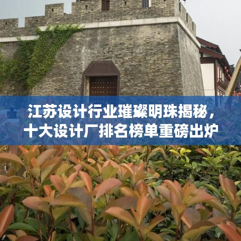 江蘇設(shè)計(jì)行業(yè)璀璨明珠揭秘,十大設(shè)計(jì)廠排名榜單重磅出爐!