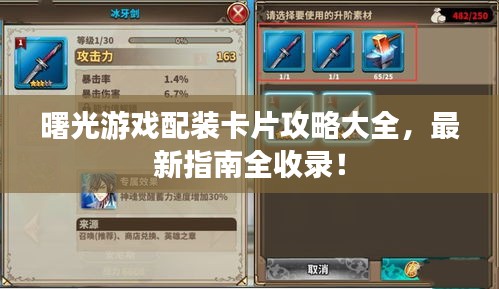 曙光游戲配裝卡片攻略大全,最新指南全收錄!