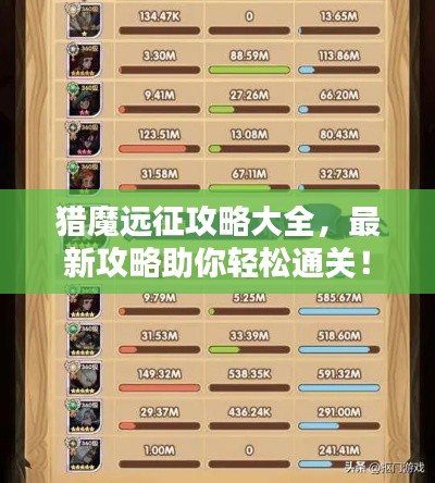 獵魔遠征攻略大全,最新攻略助你輕松通關!