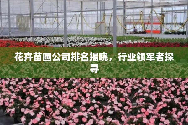 花卉苗圃公司排名揭曉,行業領軍者探尋