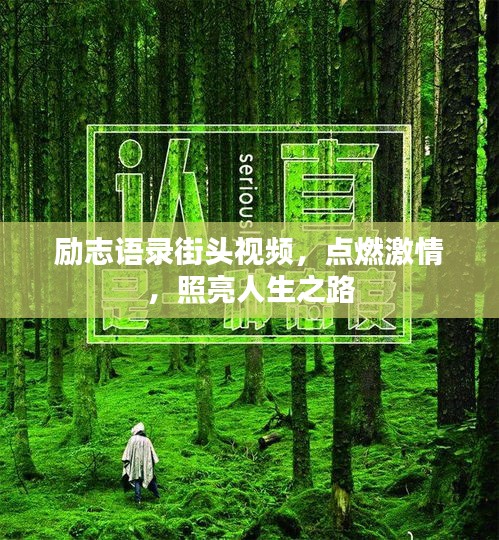 勵志語錄街頭視頻,點燃激情,照亮人生之路