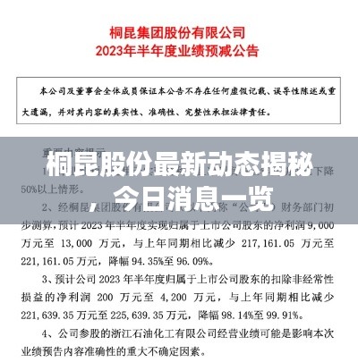 桐昆股份最新動態揭秘,今日消息一覽
