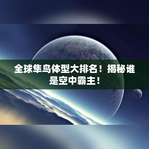全球隼鳥體型大排名！揭秘誰是空中霸主！
