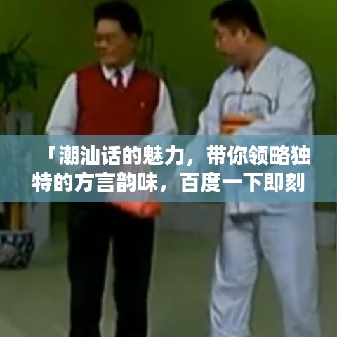 「潮汕話的魅力,帶你領略獨特的方言韻味,百度一下即刻體驗!」