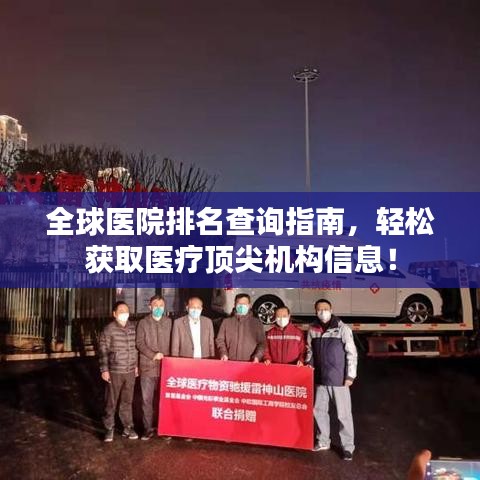 全球醫(yī)院排名查詢指南,輕松獲取醫(yī)療頂尖機(jī)構(gòu)信息!