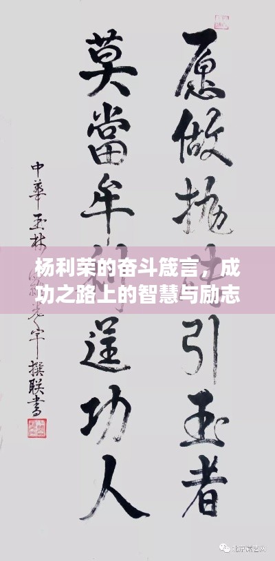 楊利榮的奮斗箴言,成功之路上的智慧與勵(lì)志語(yǔ)錄