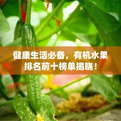 健康生活必備,有機(jī)水果排名前十榜單揭曉!