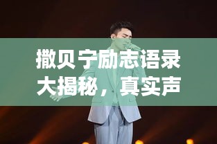 撒貝寧勵志語錄大揭秘,真實聲音,激勵人心