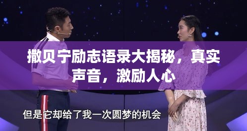 撒貝寧勵志語錄大揭秘,真實聲音,激勵人心