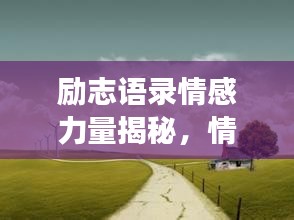 勵志語錄情感力量揭秘,情字的深度解讀