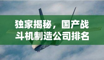 獨(dú)家揭秘,國產(chǎn)戰(zhàn)斗機(jī)制造公司排名榜單!