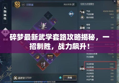 碎夢(mèng)最新武學(xué)套路攻略揭秘,一招制勝,戰(zhàn)力飆升!