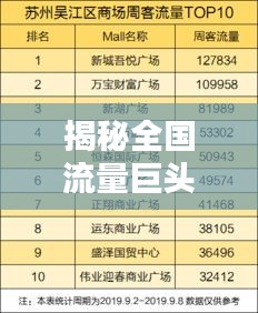 揭秘全國流量巨頭TOP10榜單！