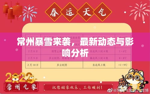 常州暴雪來襲,最新動態(tài)與影響分析