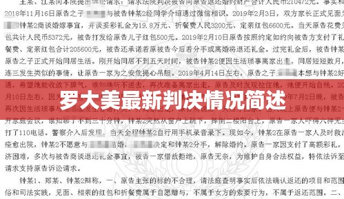 羅大美最新判決情況簡述