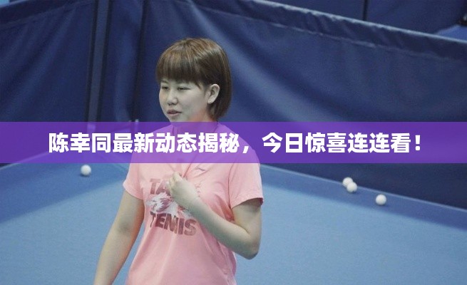 陳幸同最新動(dòng)態(tài)揭秘，今日驚喜連連看！