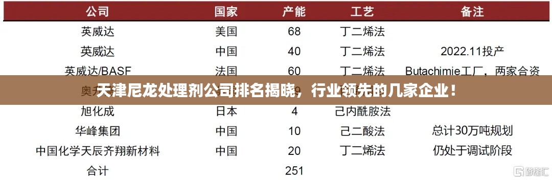 天津尼龍?zhí)幚韯┕九琶視裕袠I(yè)領(lǐng)先的幾家企業(yè)!