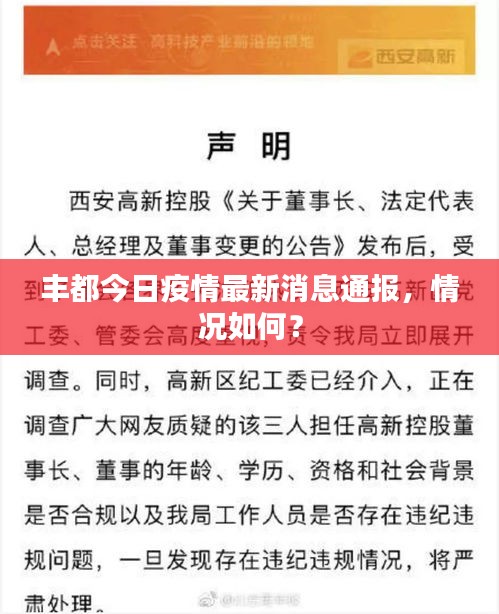 豐都今日疫情最新消息通報,情況如何?