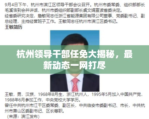 杭州領導干部任免大揭秘,最新動態一網打盡