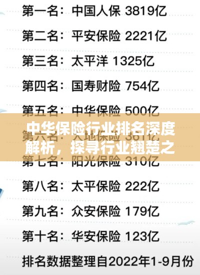 中華保險行業排名深度解析,探尋行業翹楚之路