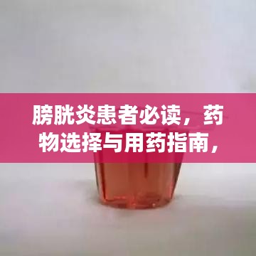 膀胱炎患者必讀,藥物選擇與用藥指南,助你快速康復!