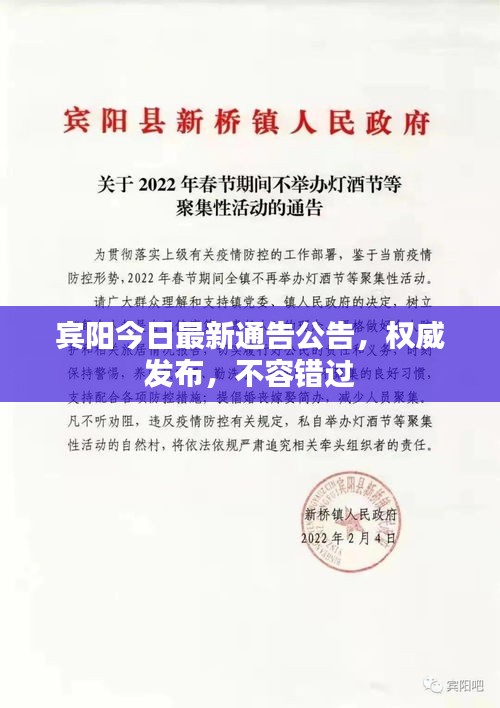 賓陽(yáng)今日最新通告公告，權(quán)威發(fā)布，不容錯(cuò)過(guò)