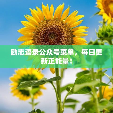 勵(lì)志語錄公眾號菜單,每日更新正能量!