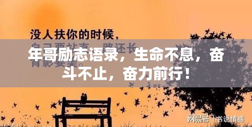 年哥勵(lì)志語(yǔ)錄,生命不息,奮斗不止,奮力前行!