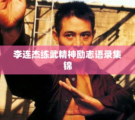 李連杰練武精神勵志語錄集錦