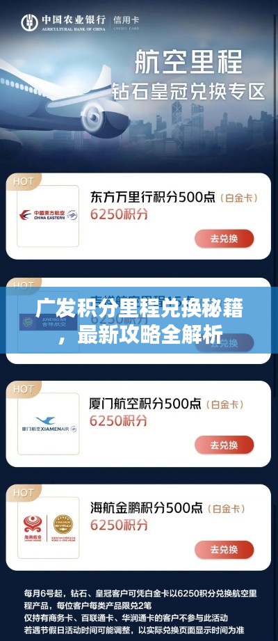 廣發積分里程兌換秘籍,最新攻略全解析