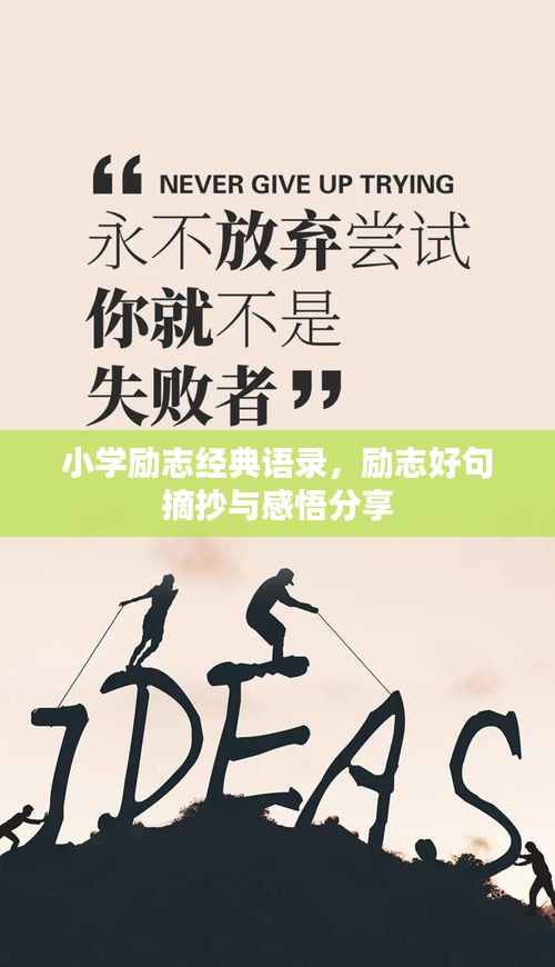 小學勵志經典語錄,勵志好句摘抄與感悟分享