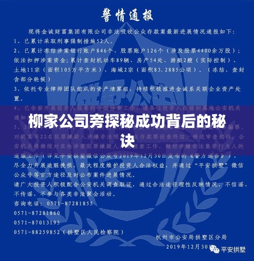 柳家公司旁探秘成功背后的秘訣