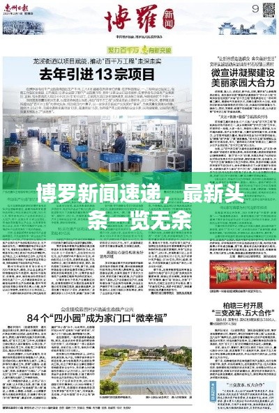 博羅新聞速遞，最新頭條一覽無余