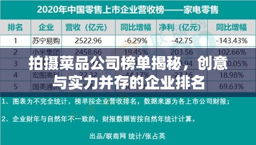 拍攝菜品公司榜單揭秘，創意與實力并存的企業排名