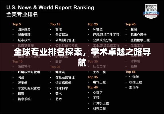 全球專業排名探索,學術卓越之路導航