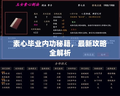素心畢業(yè)內(nèi)功秘籍,最新攻略全解析