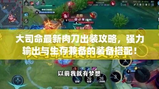大司命最新肉刀出裝攻略，強力輸出與生存兼備的裝備搭配！