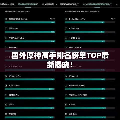 國外原神高手排名榜單TOP最新揭曉!