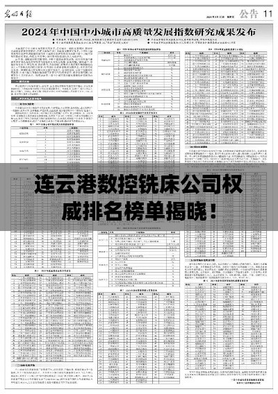 連云港數控銑床公司權威排名榜單揭曉!