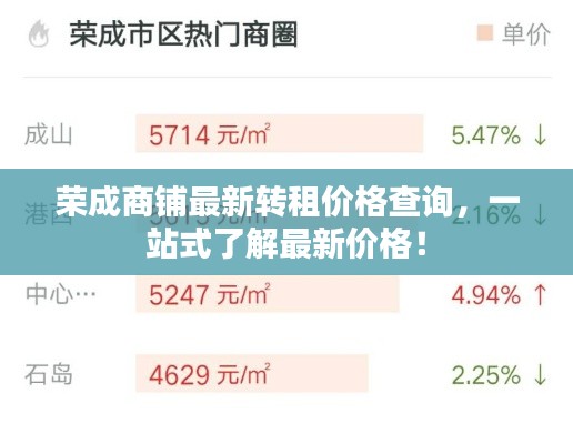 榮成商鋪?zhàn)钚罗D(zhuǎn)租價(jià)格查詢,一站式了解最新價(jià)格!