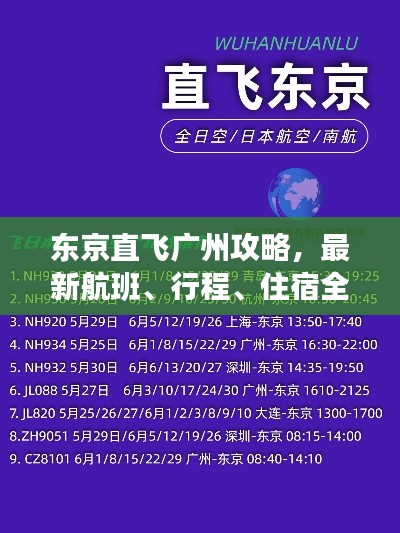 東京直飛廣州攻略,最新航班、行程、住宿全解析