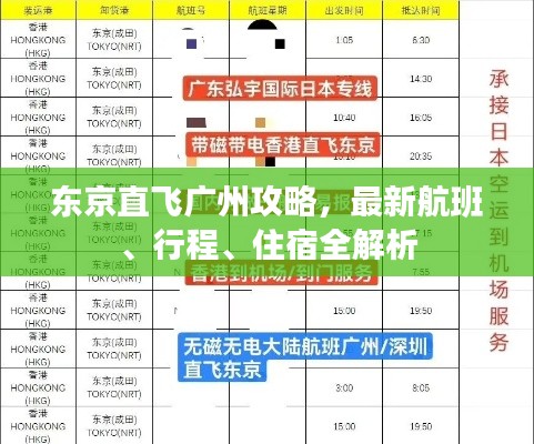 東京直飛廣州攻略,最新航班、行程、住宿全解析