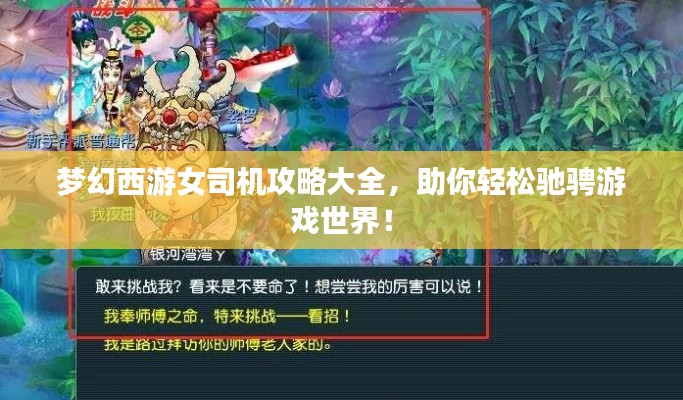 夢幻西游女司機攻略大全，助你輕松馳騁游戲世界！
